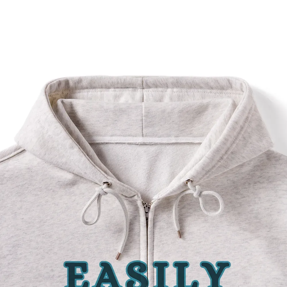 Pagewings Easily Distracted By Books And Labrador Unisex Fleece Zip Up Hoodie