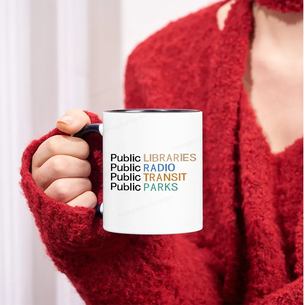 Pagewings Public Libraries Radio Transit Parks Mug