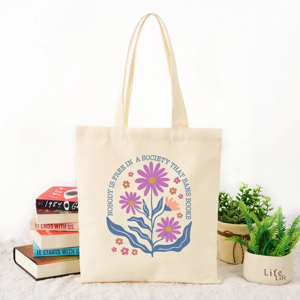 Pagewings Read Banned Books, Social Justice Gift Tote Bag