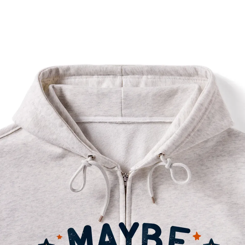 Pagewings Maybe Books Are Addicted To Me Unisex Fleece Zip Up Hoodie