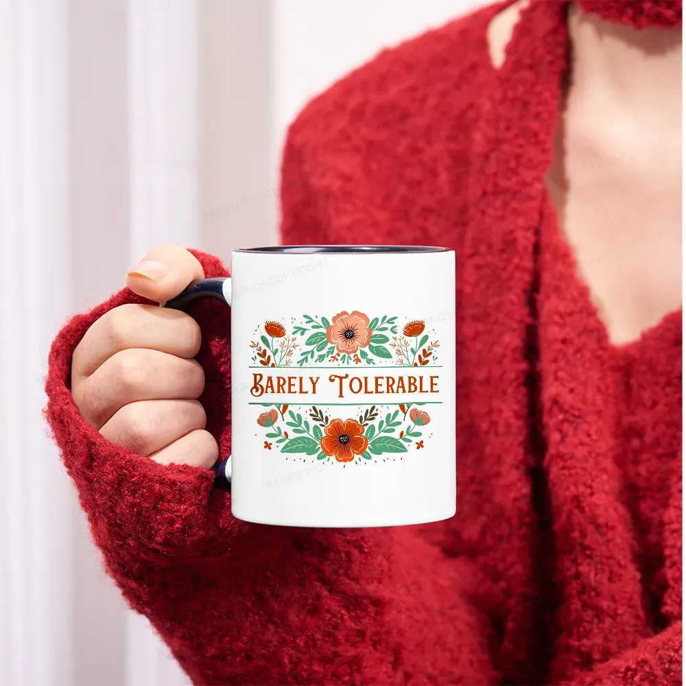 Pagewings Barely Tolerable Book Lover Bookish Mug