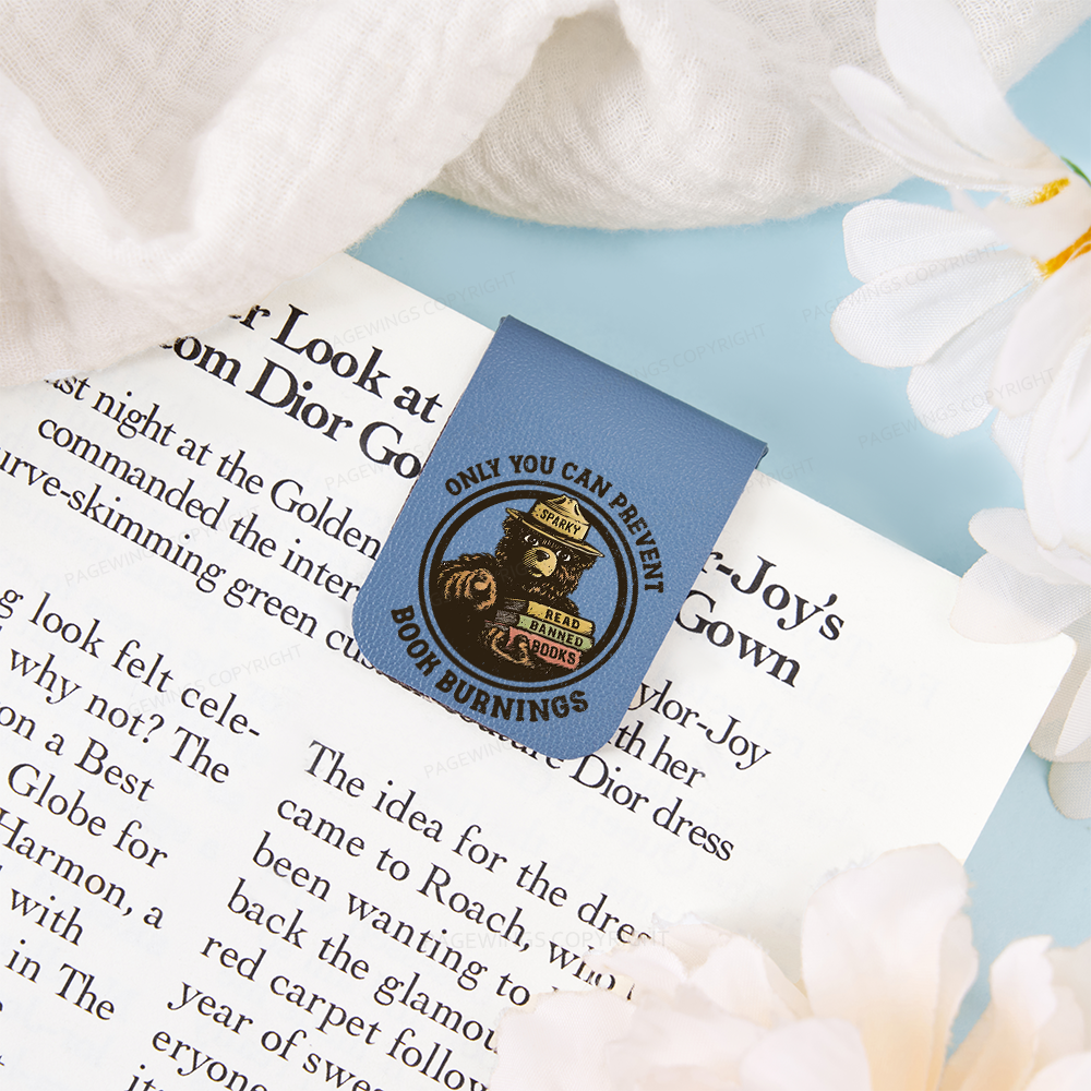 Pagewings Only You Can Prevent Book Burnings Feathers Quotes Magnetic Bookmark