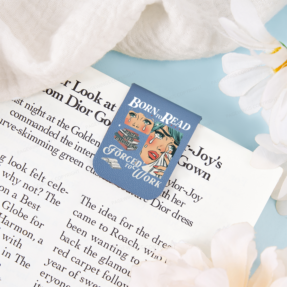 Pagewings Born To Read Bookish Feathers Quotes Magnetic Bookmark