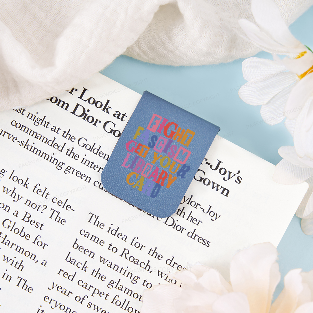Pagewings Get Your Library Card Feathers Quotes Magnetic Bookmark