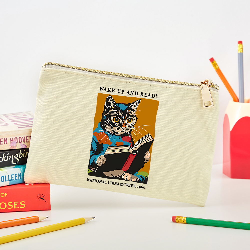 Pagewings Cat Reading Poster Pouch