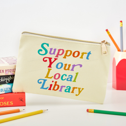 Pagewings Support Your Local Library Pouch