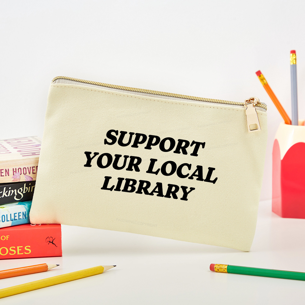 Pagewings Support Your Local Library Pouch