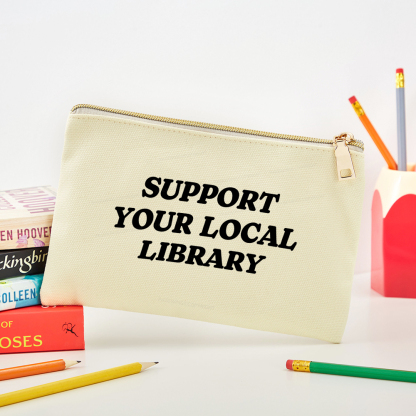 Pagewings Support Your Local Library Pouch