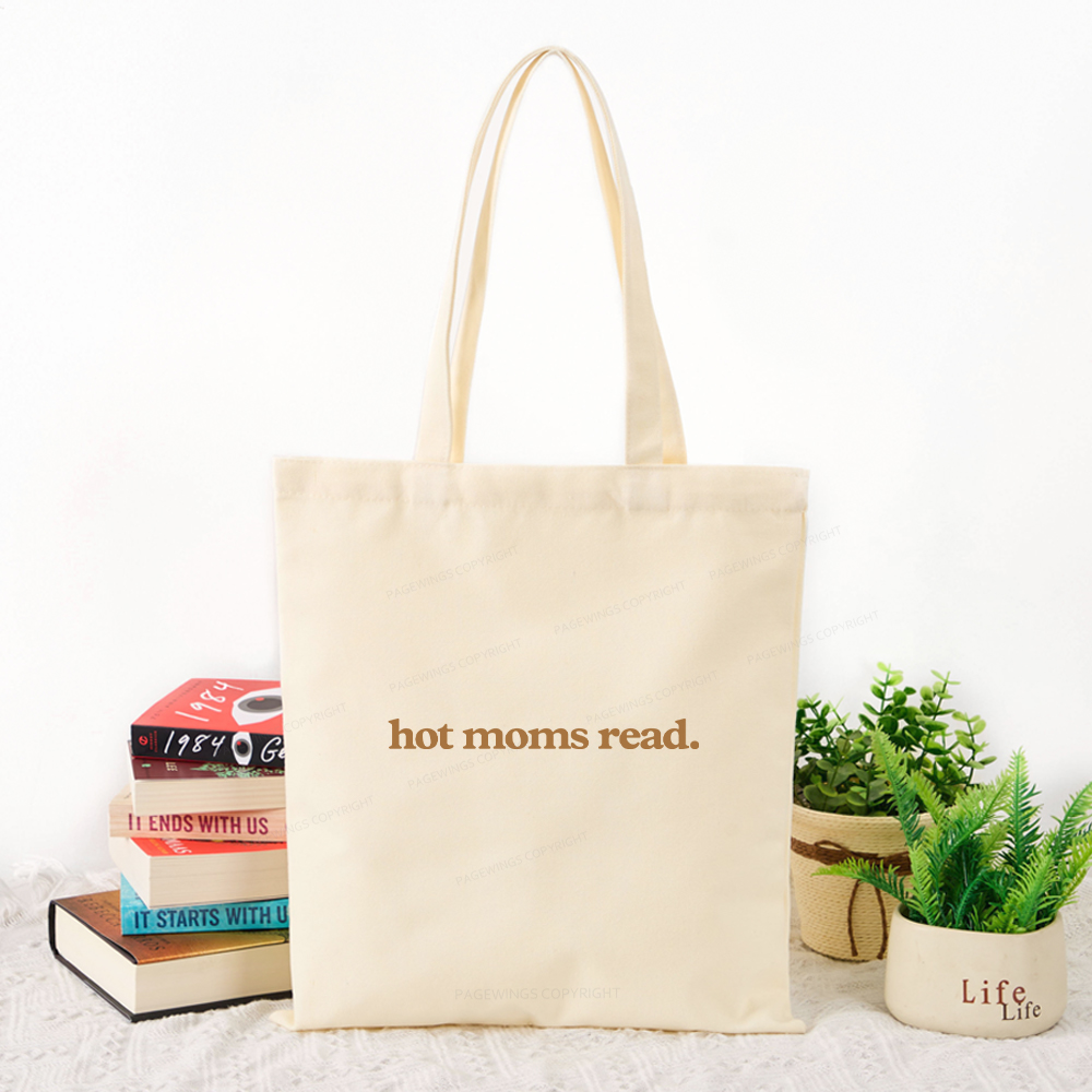 Pagewings Hot Moms Read Tote Bag