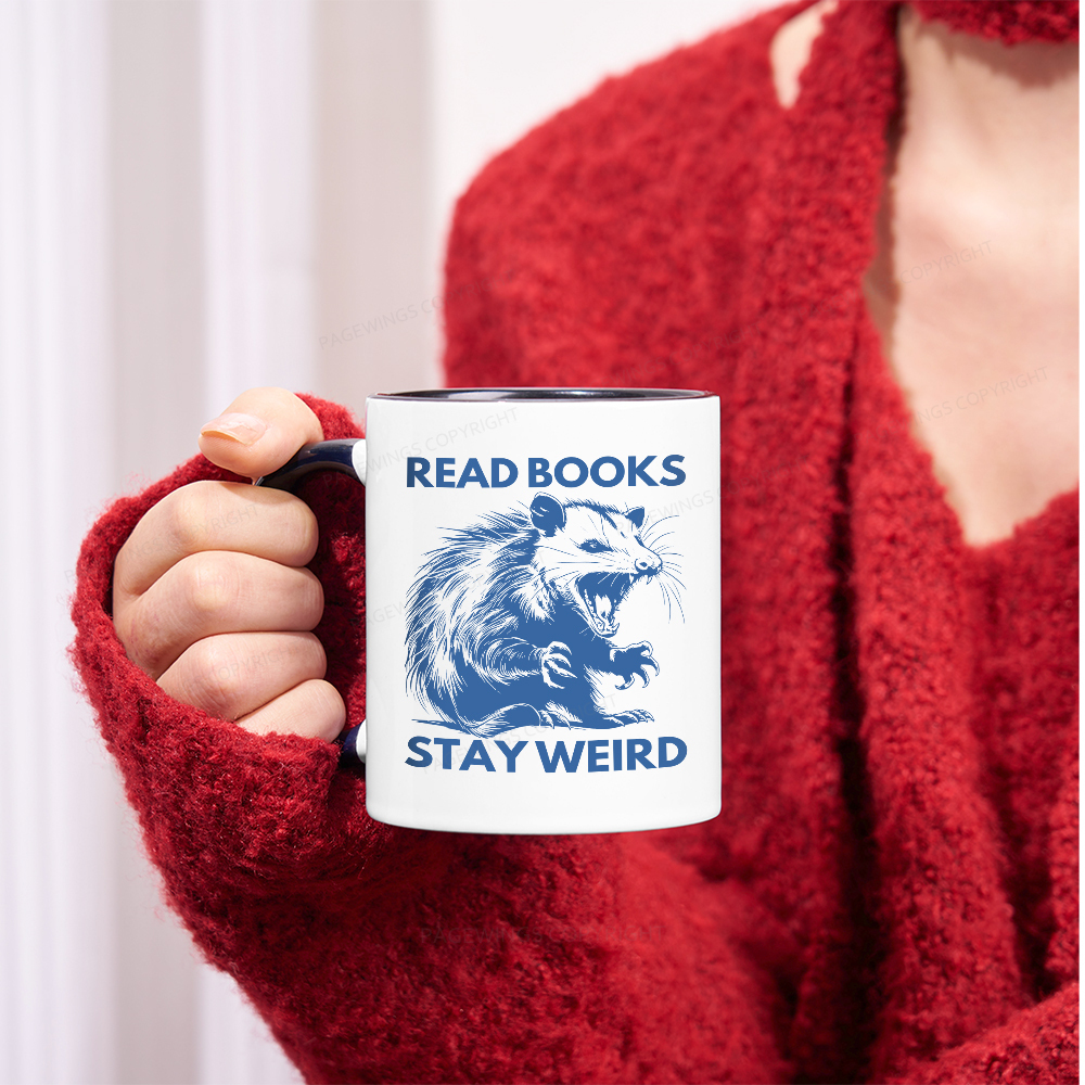 Pagewings Read Books Stay Weird Mug