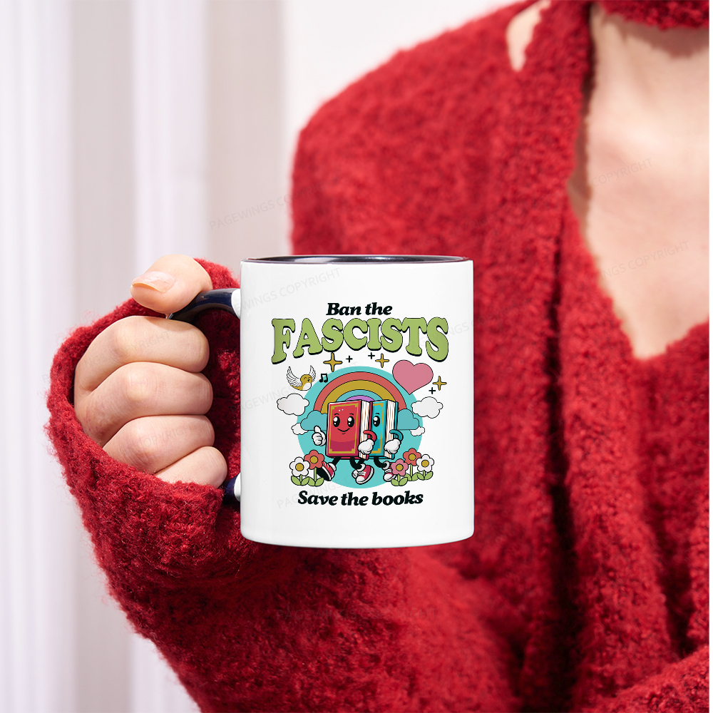 Pagewings Ban the Fascists Save the Books Mug