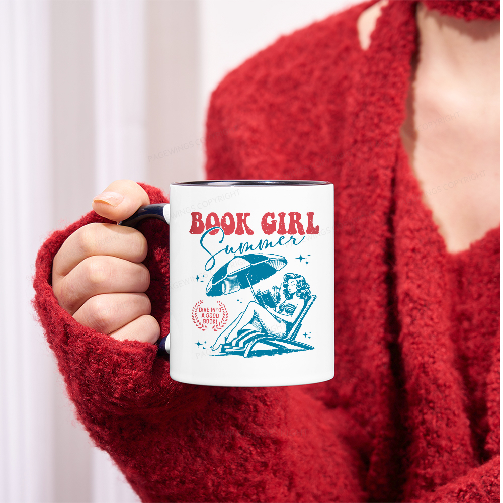 Pagewings Book Girl Summer Mug