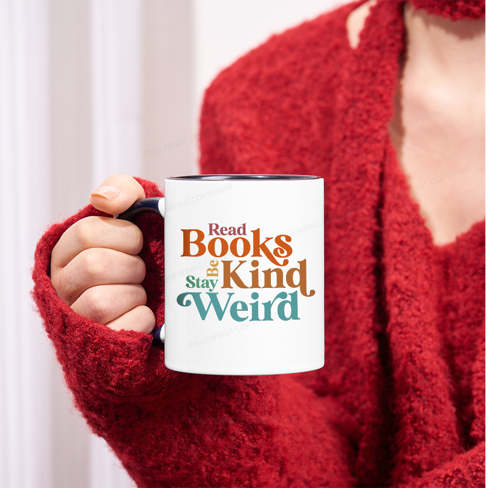 Pagewings Read Books Be Kind Stay Weird  Mug
