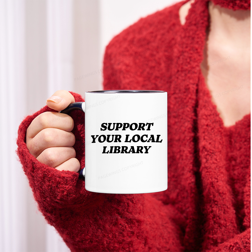 Pagewings Support Your Local Library Mug