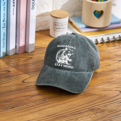 Pagewings Read Books Stay Weird Washed Cap