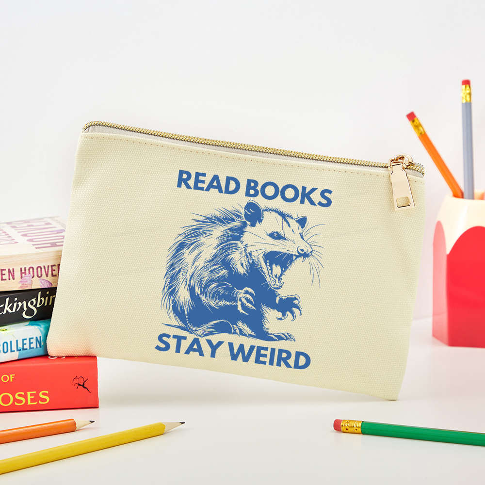 Pagewings Read Books Stay Weird Pouch