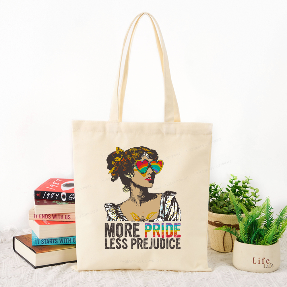 Pagewings More Pride Less Prejudice Tote Bag
