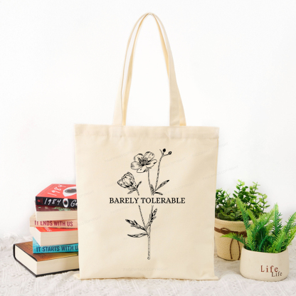 Pagewings Barely Tolerable Tote Bag