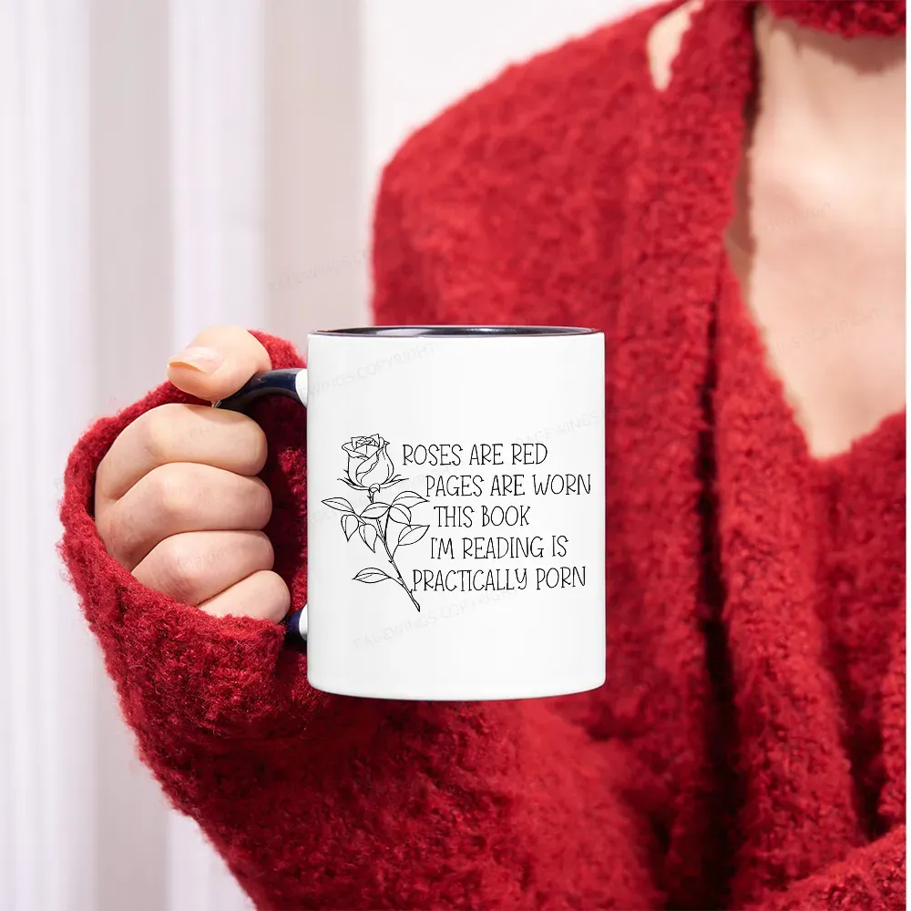 Pagewings Rose Are Red Pages Are Worn Mug
