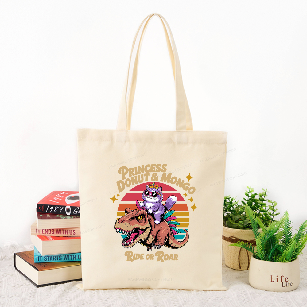 Pagewings Princess Donut & Mongo Tote Bag