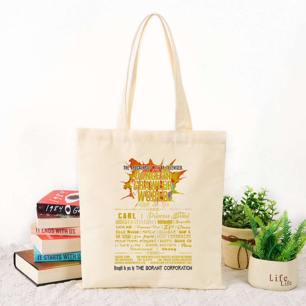 Pagewings Dungeon Crawler World Tour Tote Bag