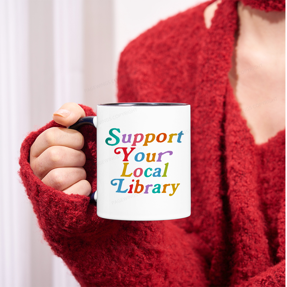 Pagewings Support Your Local Library Mug