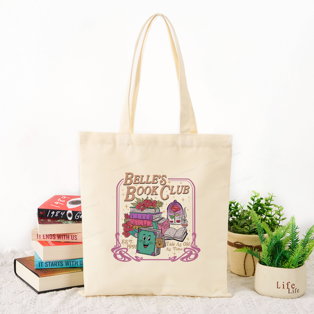 Pagewings Belle's Book Club Tote Bag