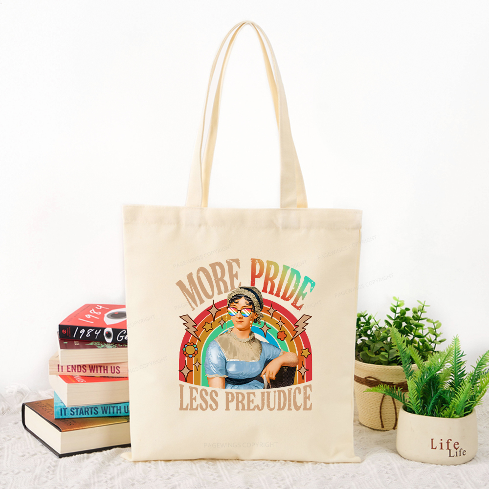 Pagewings More Pride Less Prejudice Tote Bag