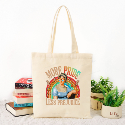 Pagewings More Pride Less Prejudice Tote Bag