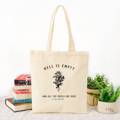 Pagewings Hell Is Empty And All The Devils Are Here Tote Bag