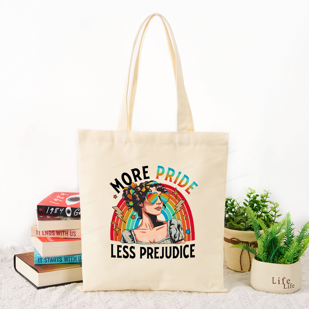 Pagewings More Pride Less Prejudice Tote Bag