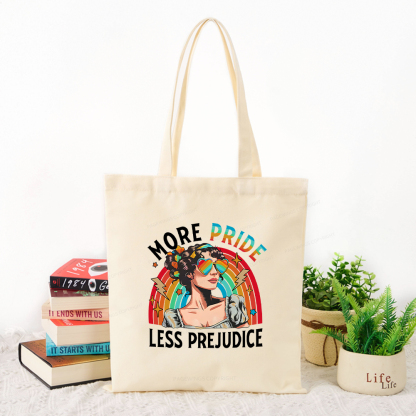 Pagewings More Pride Less Prejudice Tote Bag