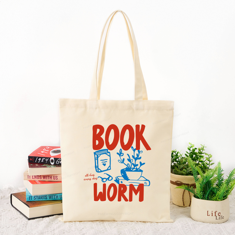 Pagewings Bookworm Tote Bag