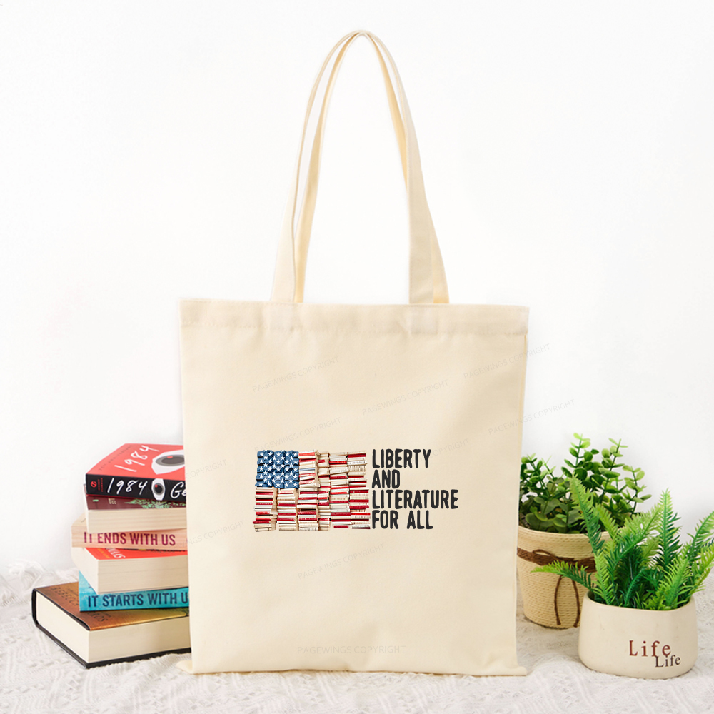 Pagewings Liberty And Literature For All Tote Bag