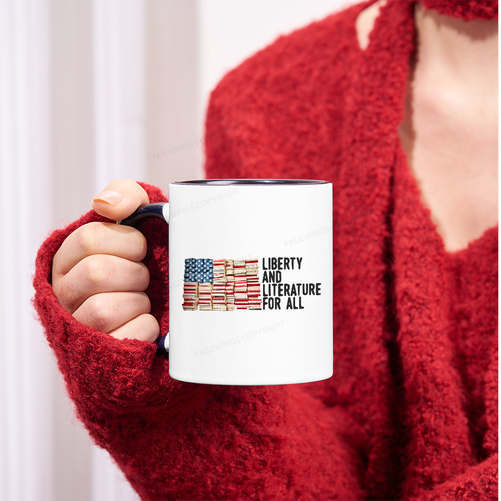 Pagewings Liberty And Literature For All Mug