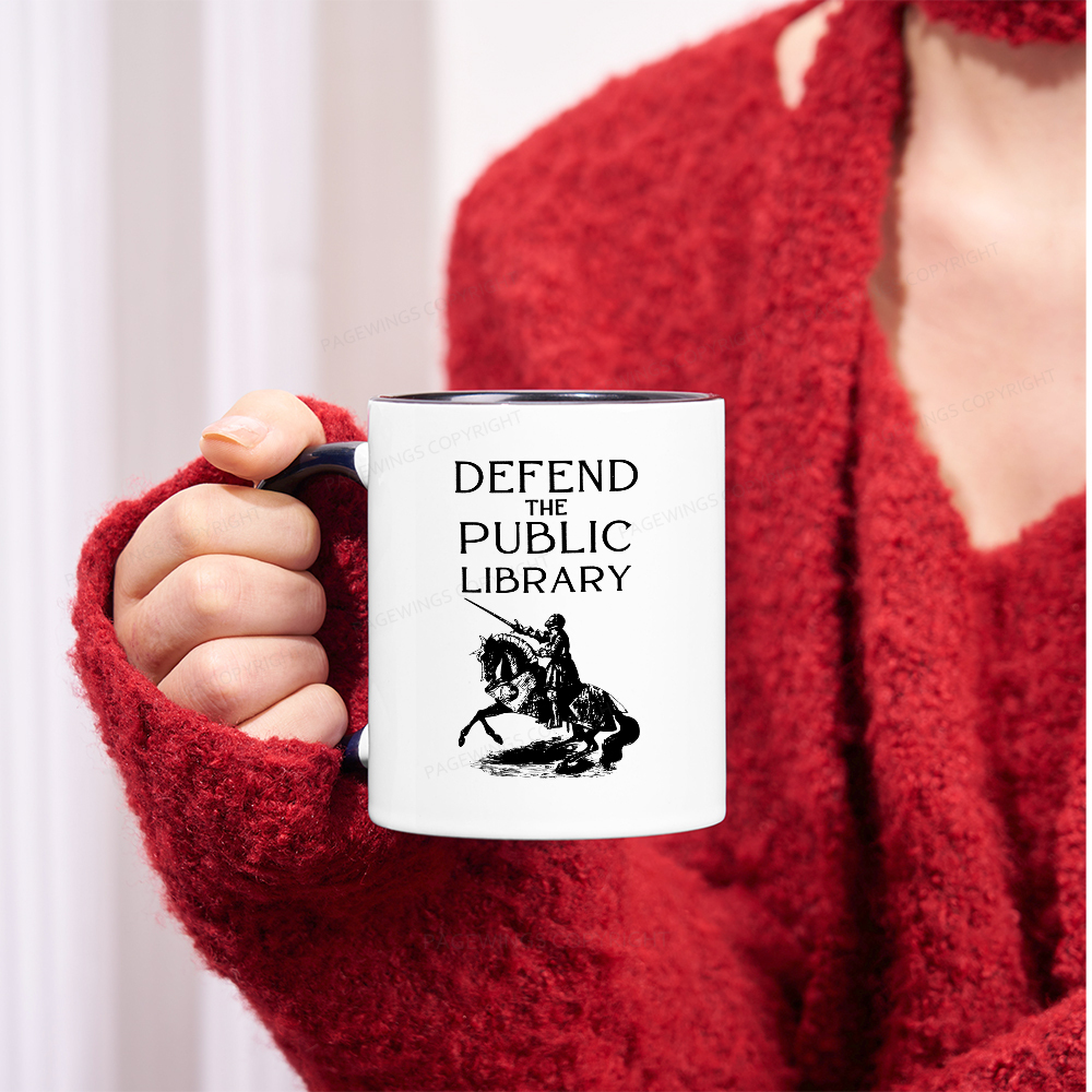 Pagewings Defend The Public Library Mug