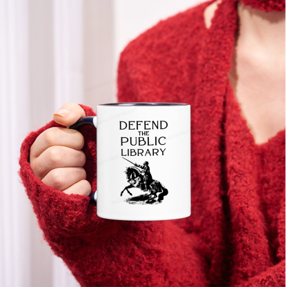 Pagewings Defend The Public Library Mug
