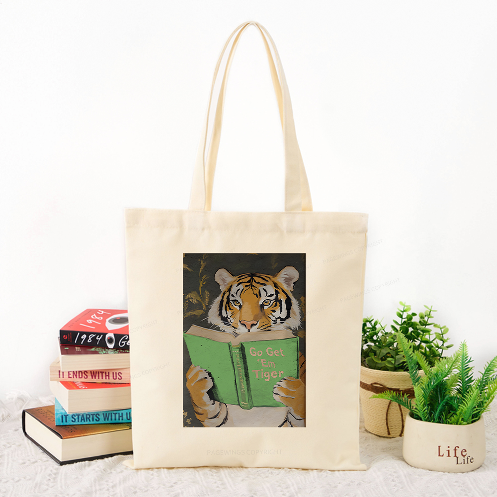Pagewings Motivational Tiger Tote Bag