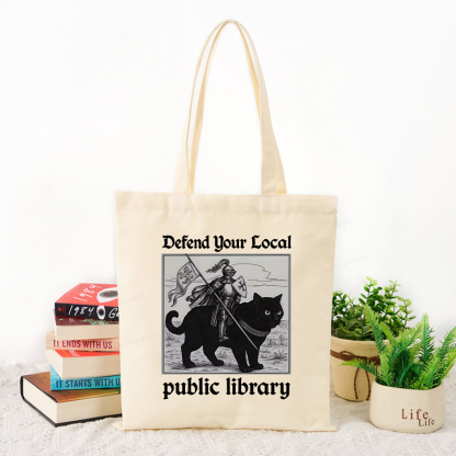 Pagewings Defend Your Local public library Tote Bag