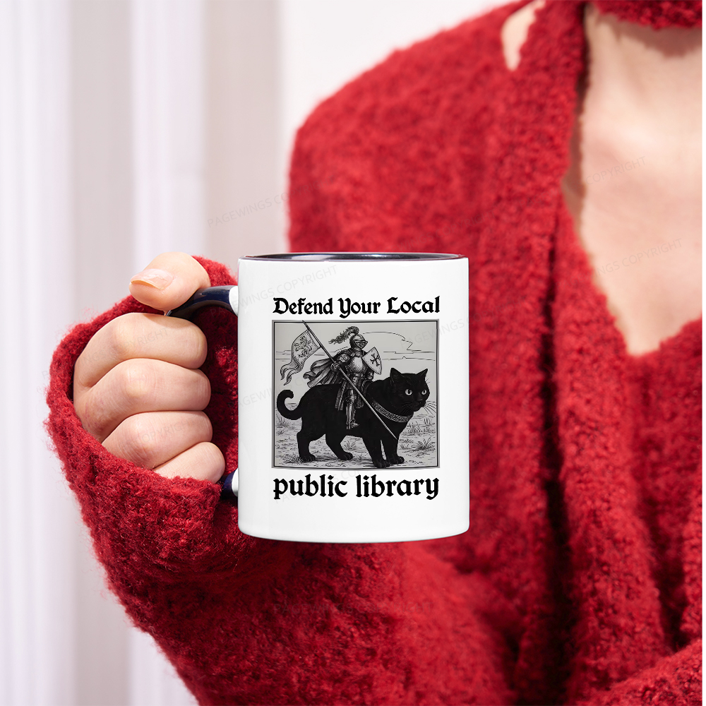 Pagewings Defend Your Local public library Mug