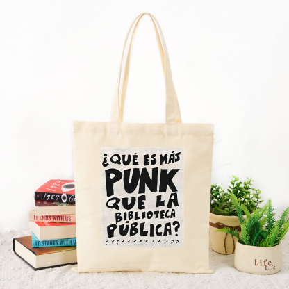 Pagewings What's More Punk Than The Public Library Tote Bag