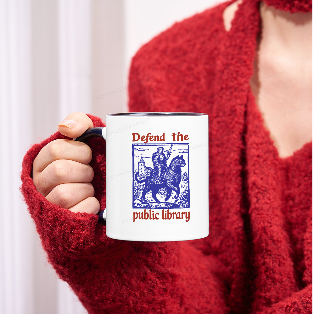 Pagewings Defend the Public Library Mug