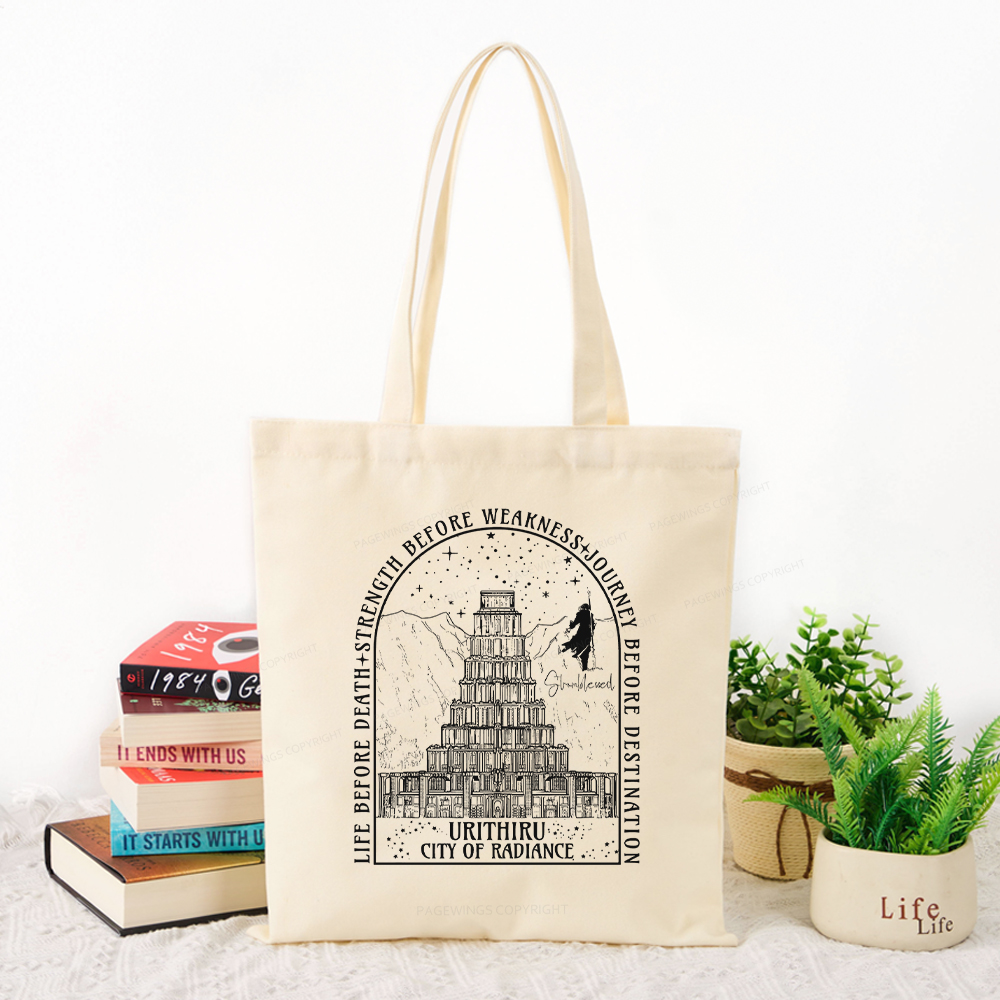 Pagewings Life Before Death Strength Before Weaknes Tote Bag