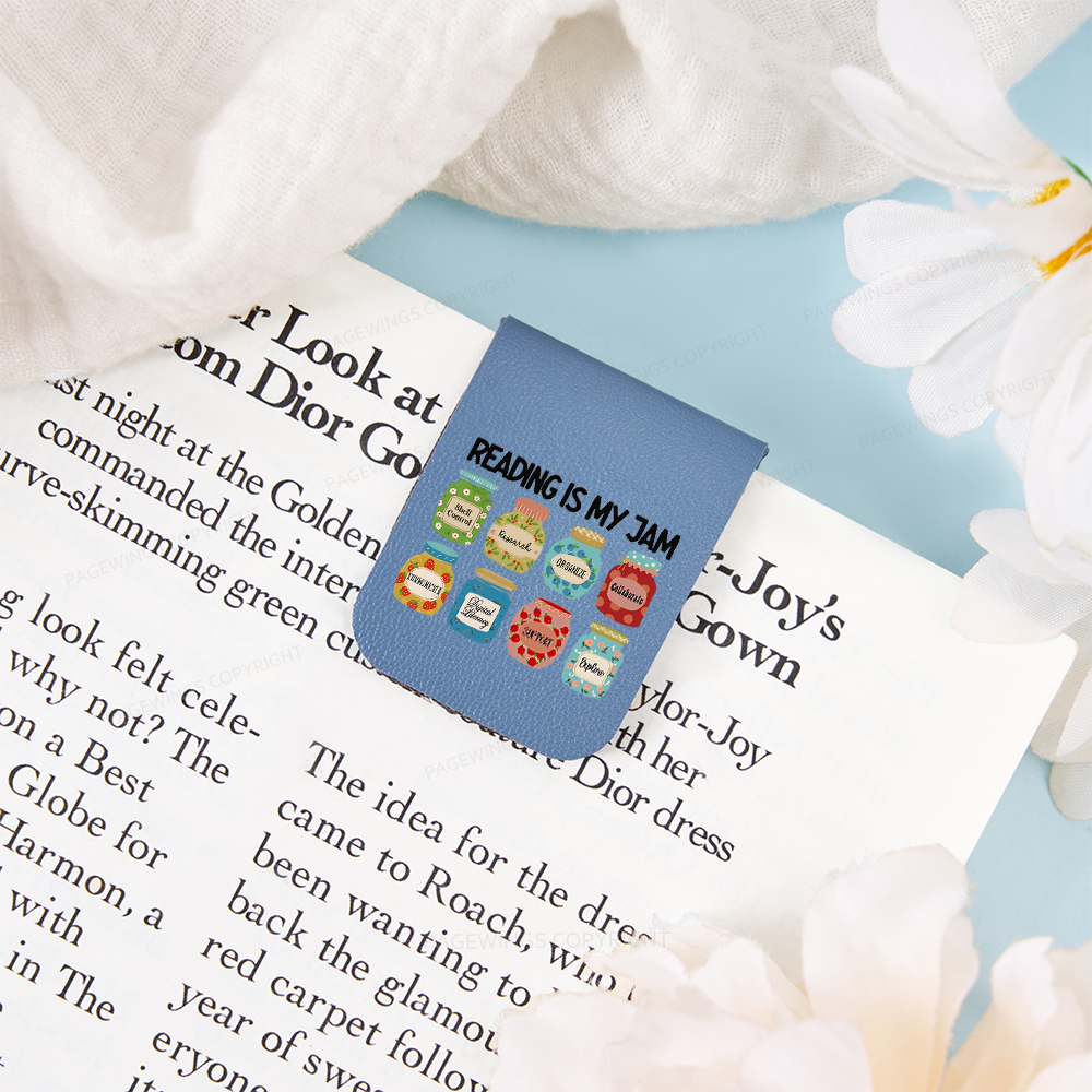 Pagewings Reading is My Jam Bookworm Magnetic Bookmark
