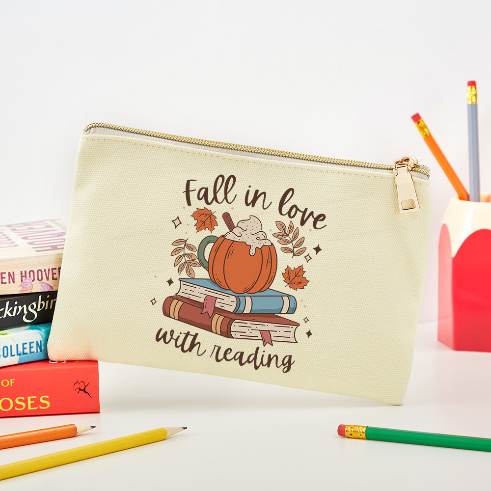 Pagewings Thanksgiving Fall in Love with Reading Pouch