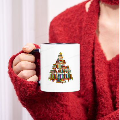 Pagewings Christmas Books Tree Mug