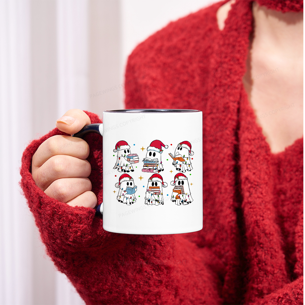 Pagewings Christmas Book Ghost Mug