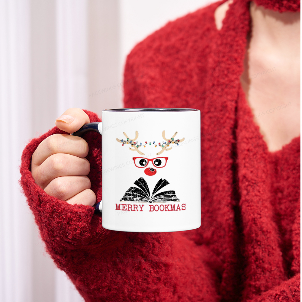 Pagewings Christmas Reindeer Reading Mug