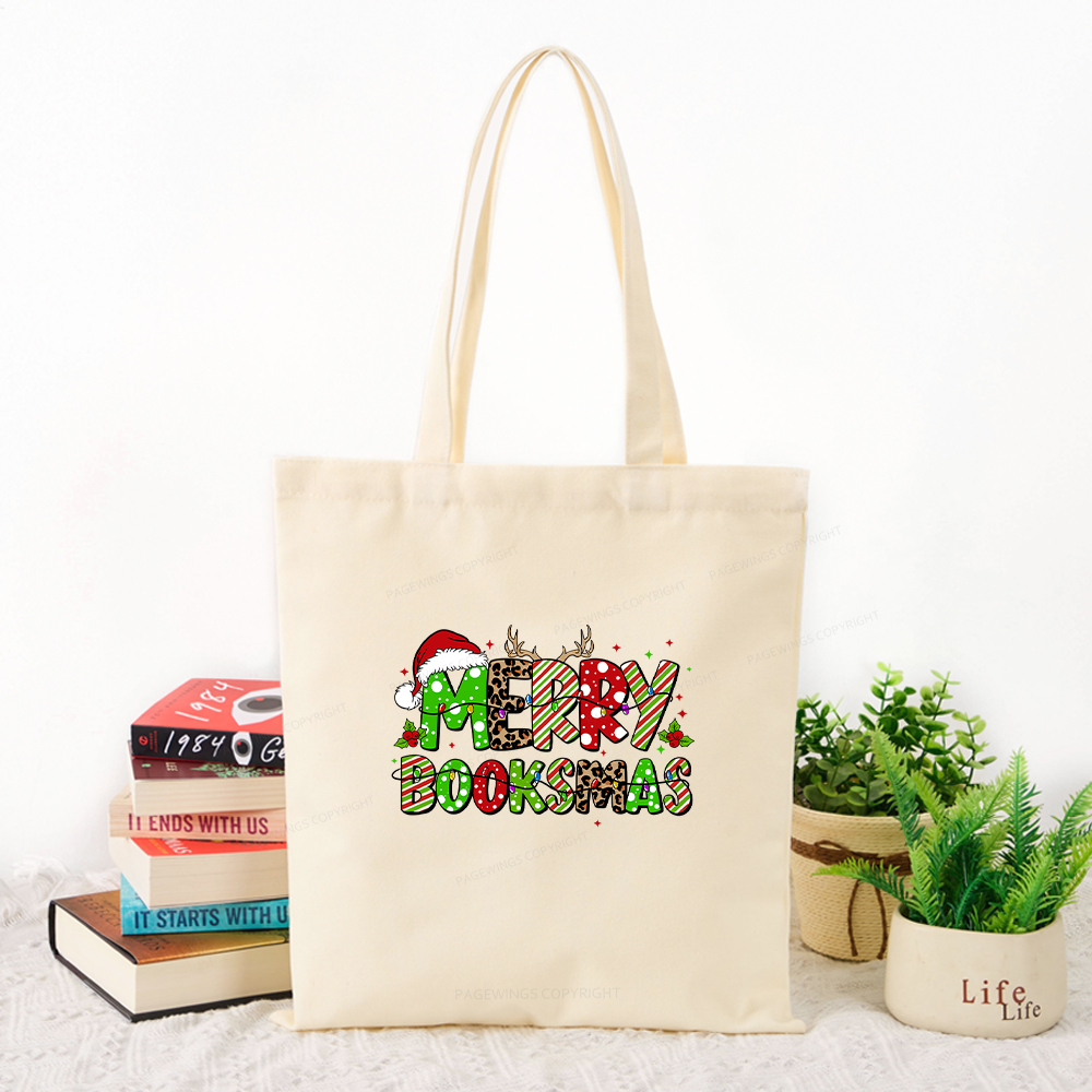 Pagewings Merry Booksmas Tote Bag