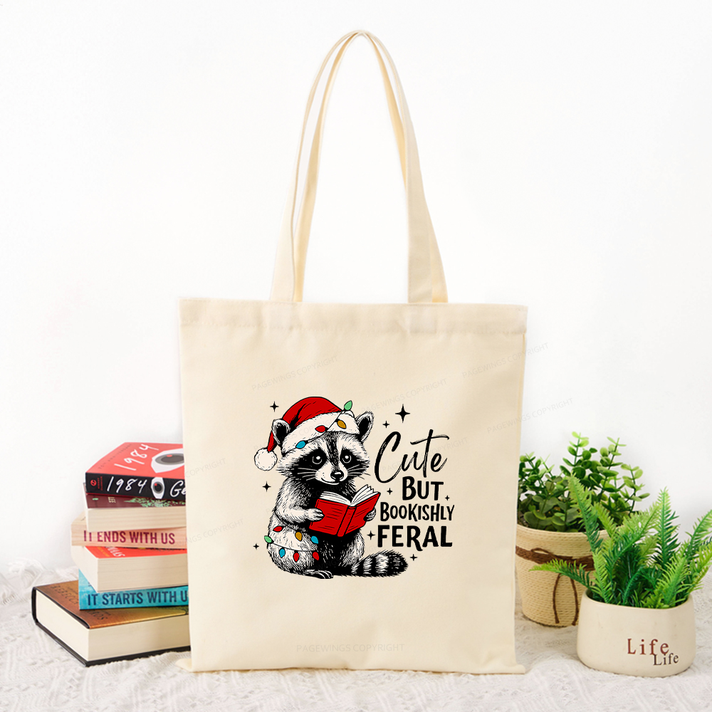 Pagewings Cute But Feral Tote Bag